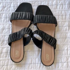 Lewit Genuine Leather Strapply Slides 8